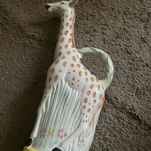 Rare Italian Ceramic Albino Giraffe Water